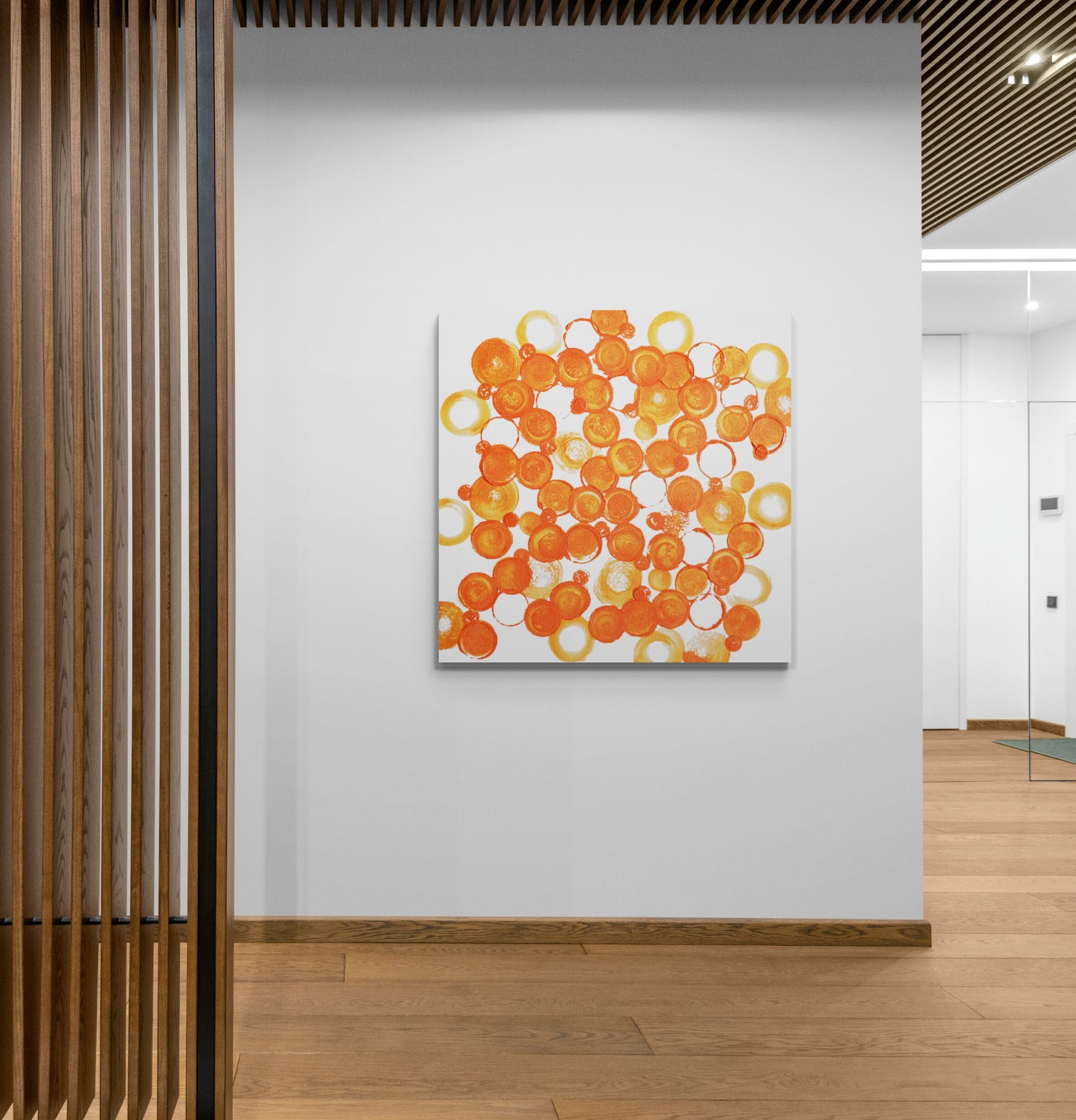BILD `LEICHTIGKEIT` orange auf Premium-Leinwand 4cm. Als Auftragsarbeit, oder als limitierter Premium-Druck. Hier unten kannst du alle Infos unverbindlich erhalten - eine Preisliste, Farben und Formate. Fülle einfach das Formular aus: